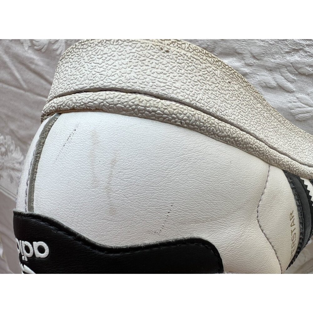 Adidas Superstar Sneakers Women’s Size 5.5 White Black Shoes - Picture 12 of 16